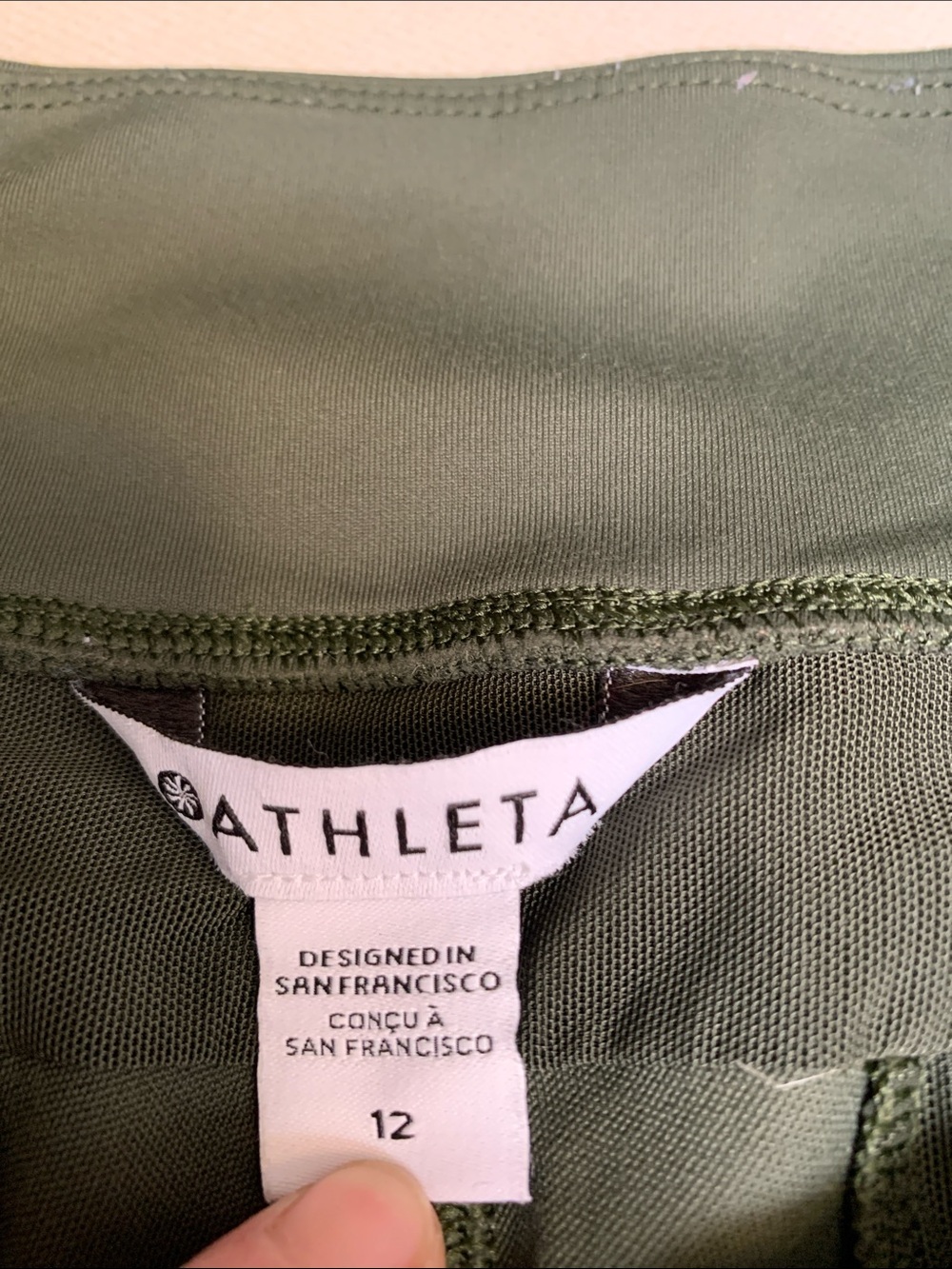 Athleta Olive Cargo Jogger Pants with Zip Pockets - Picture 5 of 5